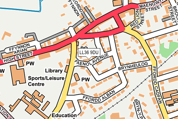 LL36 9DU map - OS OpenMap – Local (Ordnance Survey)