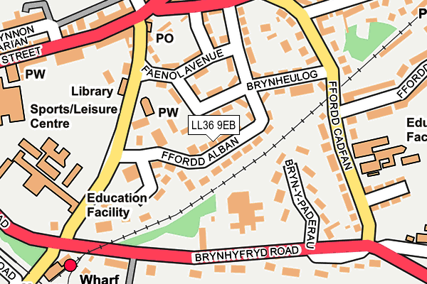 LL36 9EB map - OS OpenMap – Local (Ordnance Survey)