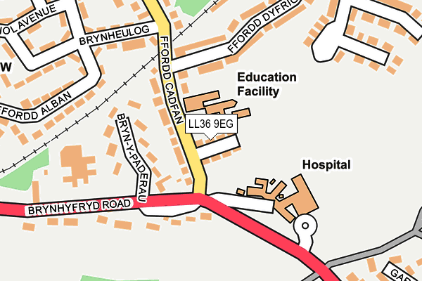 LL36 9EG map - OS OpenMap – Local (Ordnance Survey)