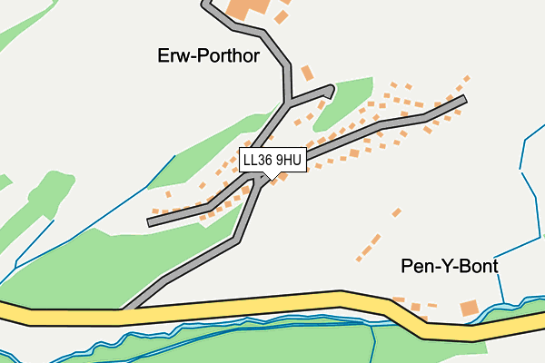 LL36 9HU map - OS OpenMap – Local (Ordnance Survey)