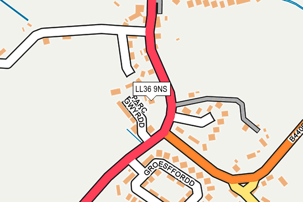 LL36 9NS map - OS OpenMap – Local (Ordnance Survey)