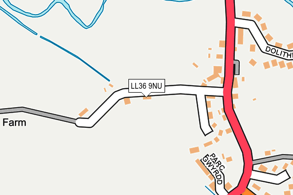 LL36 9NU map - OS OpenMap – Local (Ordnance Survey)