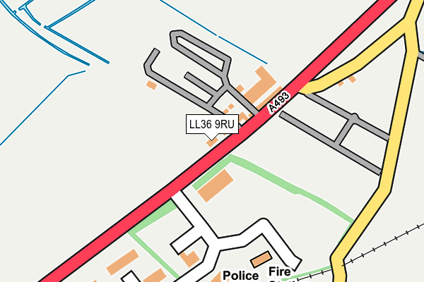 LL36 9RU map - OS OpenMap – Local (Ordnance Survey)