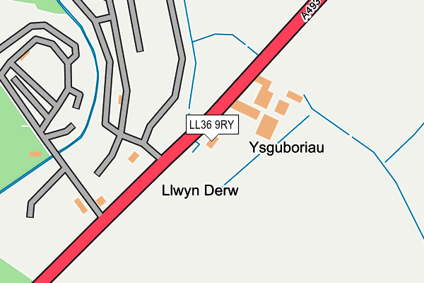 LL36 9RY map - OS OpenMap – Local (Ordnance Survey)