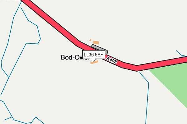 LL36 9SF map - OS OpenMap – Local (Ordnance Survey)