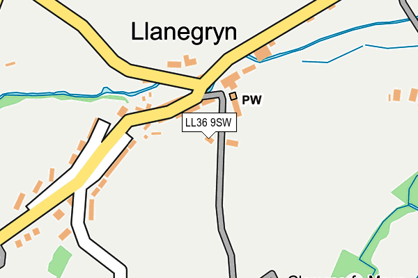 LL36 9SW map - OS OpenMap – Local (Ordnance Survey)