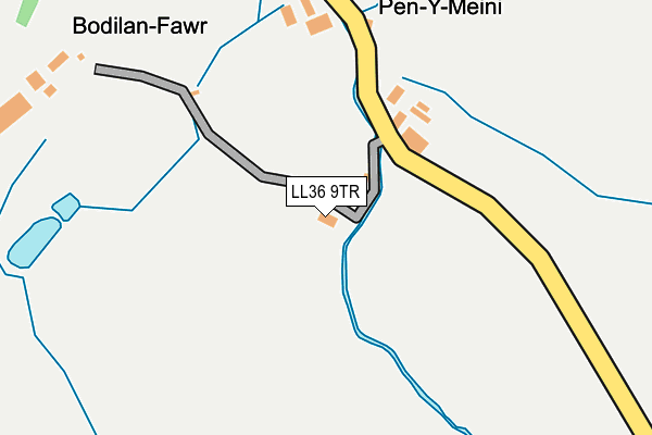 LL36 9TR map - OS OpenMap – Local (Ordnance Survey)