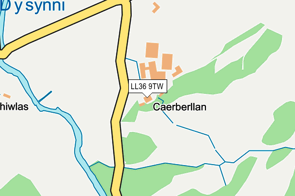 LL36 9TW map - OS OpenMap – Local (Ordnance Survey)