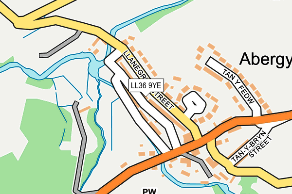 LL36 9YE map - OS OpenMap – Local (Ordnance Survey)