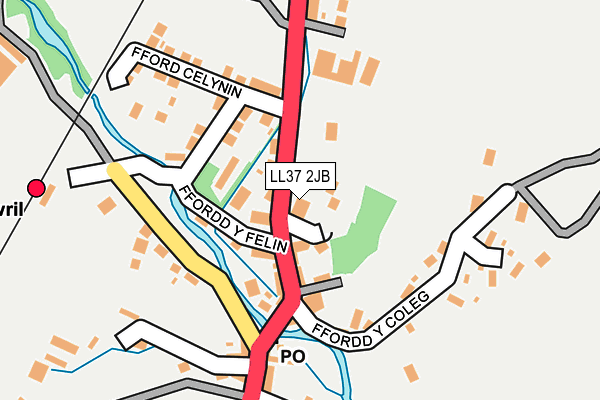 LL37 2JB map - OS OpenMap – Local (Ordnance Survey)
