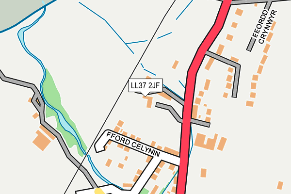 LL37 2JF map - OS OpenMap – Local (Ordnance Survey)