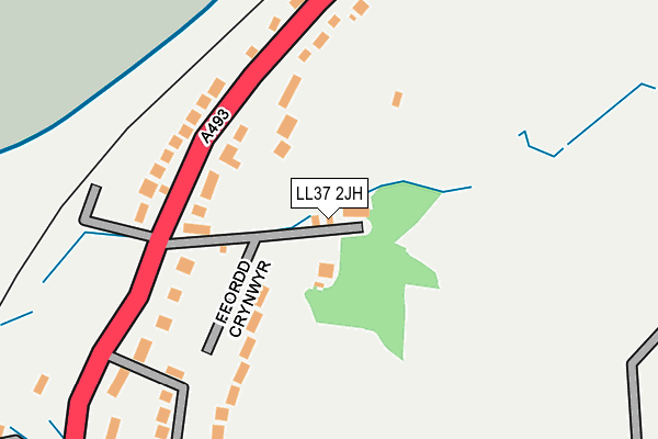 LL37 2JH map - OS OpenMap – Local (Ordnance Survey)