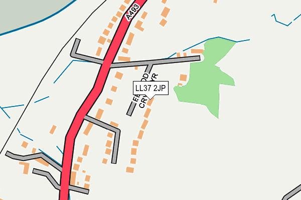 LL37 2JP map - OS OpenMap – Local (Ordnance Survey)