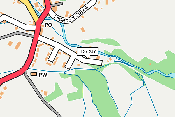 LL37 2JY map - OS OpenMap – Local (Ordnance Survey)