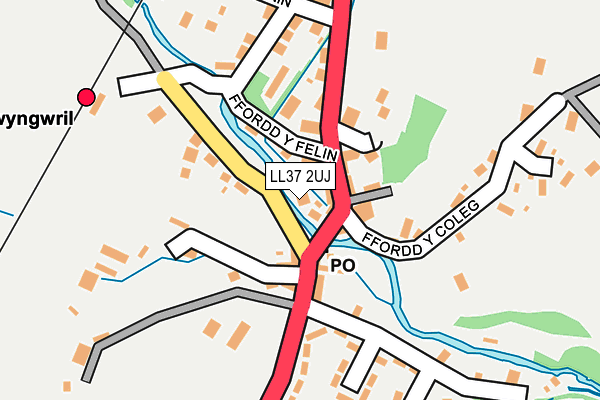LL37 2UJ map - OS OpenMap – Local (Ordnance Survey)
