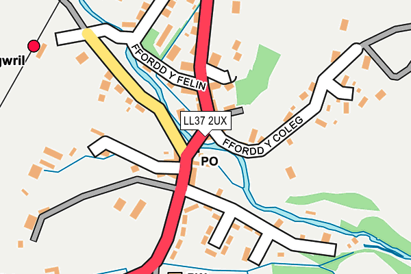 LL37 2UX map - OS OpenMap – Local (Ordnance Survey)