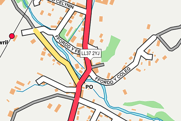 LL37 2YJ map - OS OpenMap – Local (Ordnance Survey)