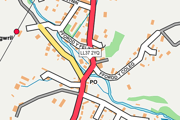 LL37 2YQ map - OS OpenMap – Local (Ordnance Survey)