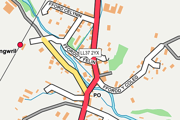 LL37 2YX map - OS OpenMap – Local (Ordnance Survey)