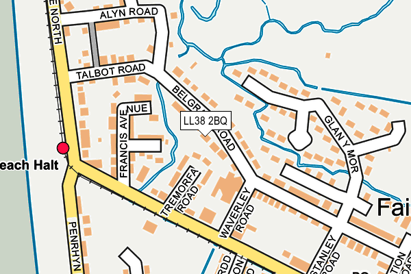 LL38 2BQ map - OS OpenMap – Local (Ordnance Survey)