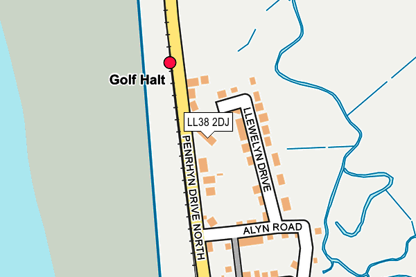 LL38 2DJ map - OS OpenMap – Local (Ordnance Survey)