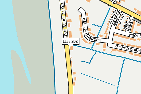 LL38 2DZ map - OS OpenMap – Local (Ordnance Survey)