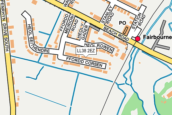 LL38 2EZ map - OS OpenMap – Local (Ordnance Survey)