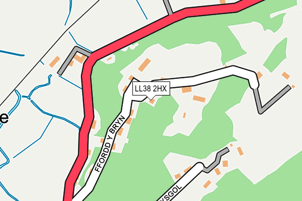 LL38 2HX map - OS OpenMap – Local (Ordnance Survey)