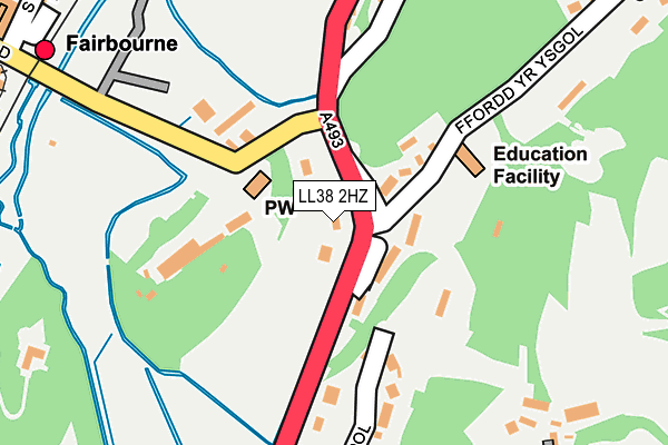 LL38 2HZ map - OS OpenMap – Local (Ordnance Survey)