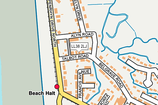 LL38 2LJ map - OS OpenMap – Local (Ordnance Survey)