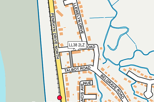 LL38 2LZ map - OS OpenMap – Local (Ordnance Survey)