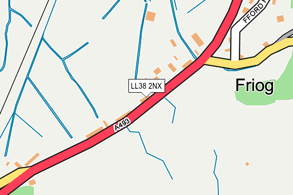 LL38 2NX map - OS OpenMap – Local (Ordnance Survey)