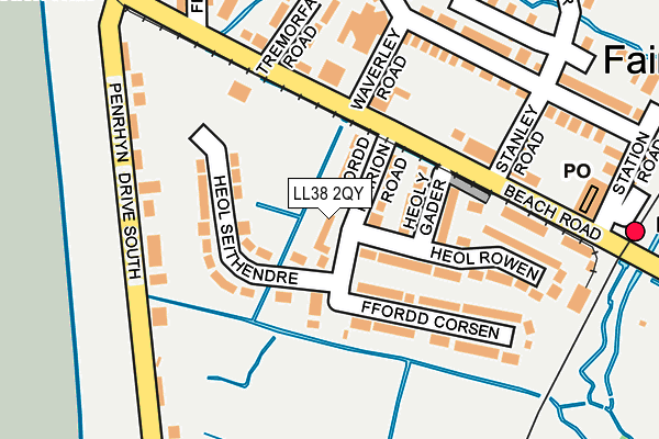 LL38 2QY map - OS OpenMap – Local (Ordnance Survey)