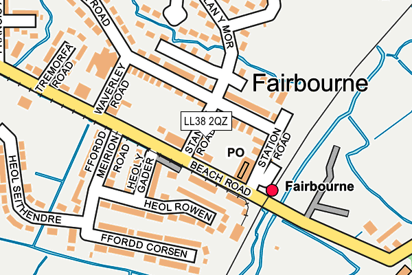 LL38 2QZ map - OS OpenMap – Local (Ordnance Survey)