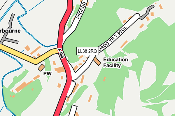 LL38 2RQ map - OS OpenMap – Local (Ordnance Survey)