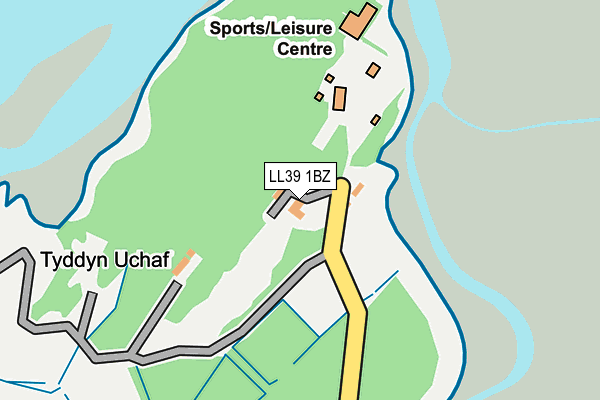 LL39 1BZ map - OS OpenMap – Local (Ordnance Survey)