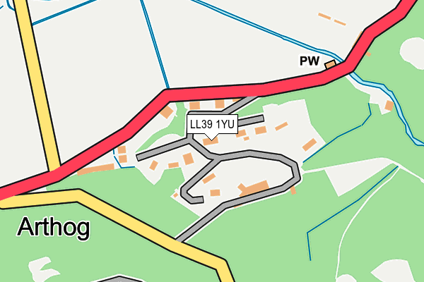 LL39 1YU map - OS OpenMap – Local (Ordnance Survey)