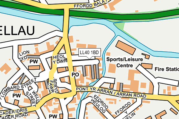 LL40 1BD map - OS OpenMap – Local (Ordnance Survey)