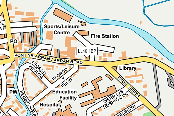 LL40 1BP map - OS OpenMap – Local (Ordnance Survey)