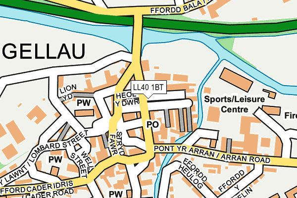 LL40 1BT map - OS OpenMap – Local (Ordnance Survey)