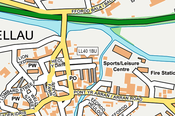LL40 1BU map - OS OpenMap – Local (Ordnance Survey)