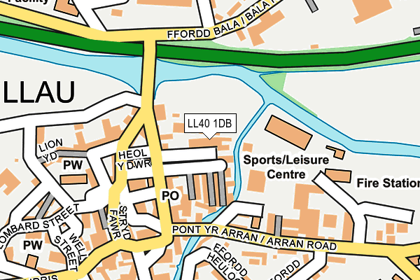 LL40 1DB map - OS OpenMap – Local (Ordnance Survey)
