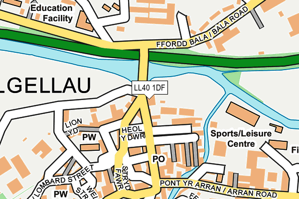 LL40 1DF map - OS OpenMap – Local (Ordnance Survey)