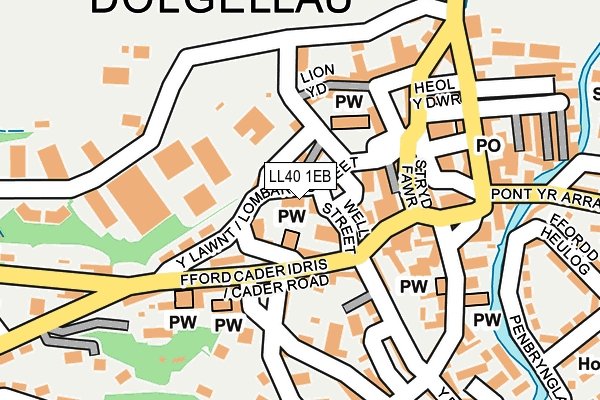 LL40 1EB map - OS OpenMap – Local (Ordnance Survey)