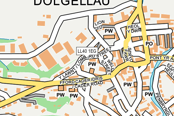 LL40 1EG map - OS OpenMap – Local (Ordnance Survey)