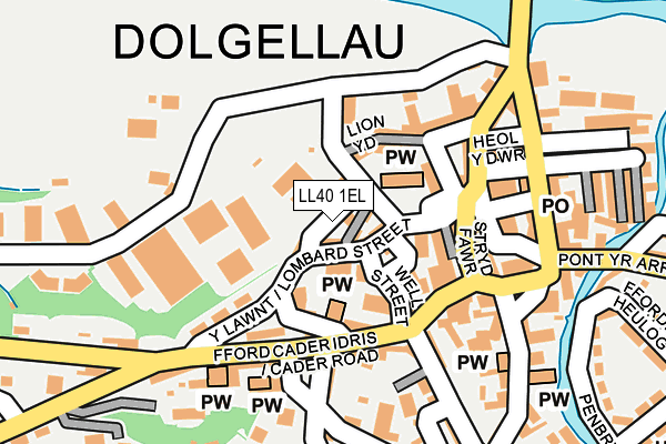 LL40 1EL map - OS OpenMap – Local (Ordnance Survey)