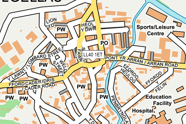 LL40 1ET map - OS OpenMap – Local (Ordnance Survey)