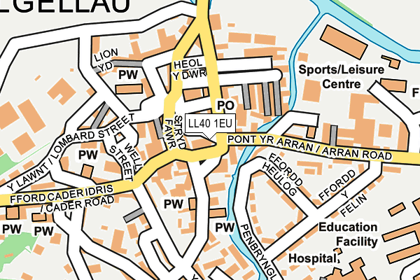 LL40 1EU map - OS OpenMap – Local (Ordnance Survey)