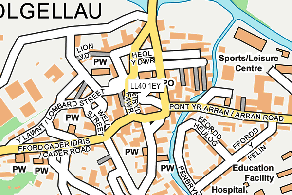 LL40 1EY map - OS OpenMap – Local (Ordnance Survey)
