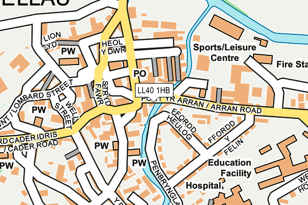 LL40 1HB map - OS OpenMap – Local (Ordnance Survey)